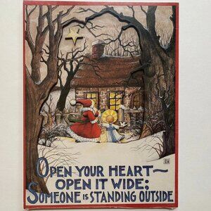 Mary Engelbreit Open Your Heart Cards to Keep Plaque Wall Hanging